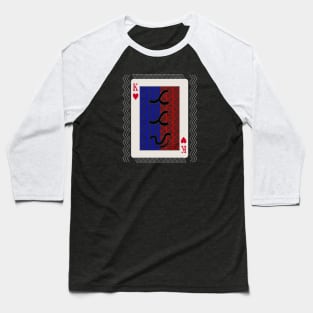 Tribal Art Playing card King / Baybayin word Tatay (Father) Baseball T-Shirt